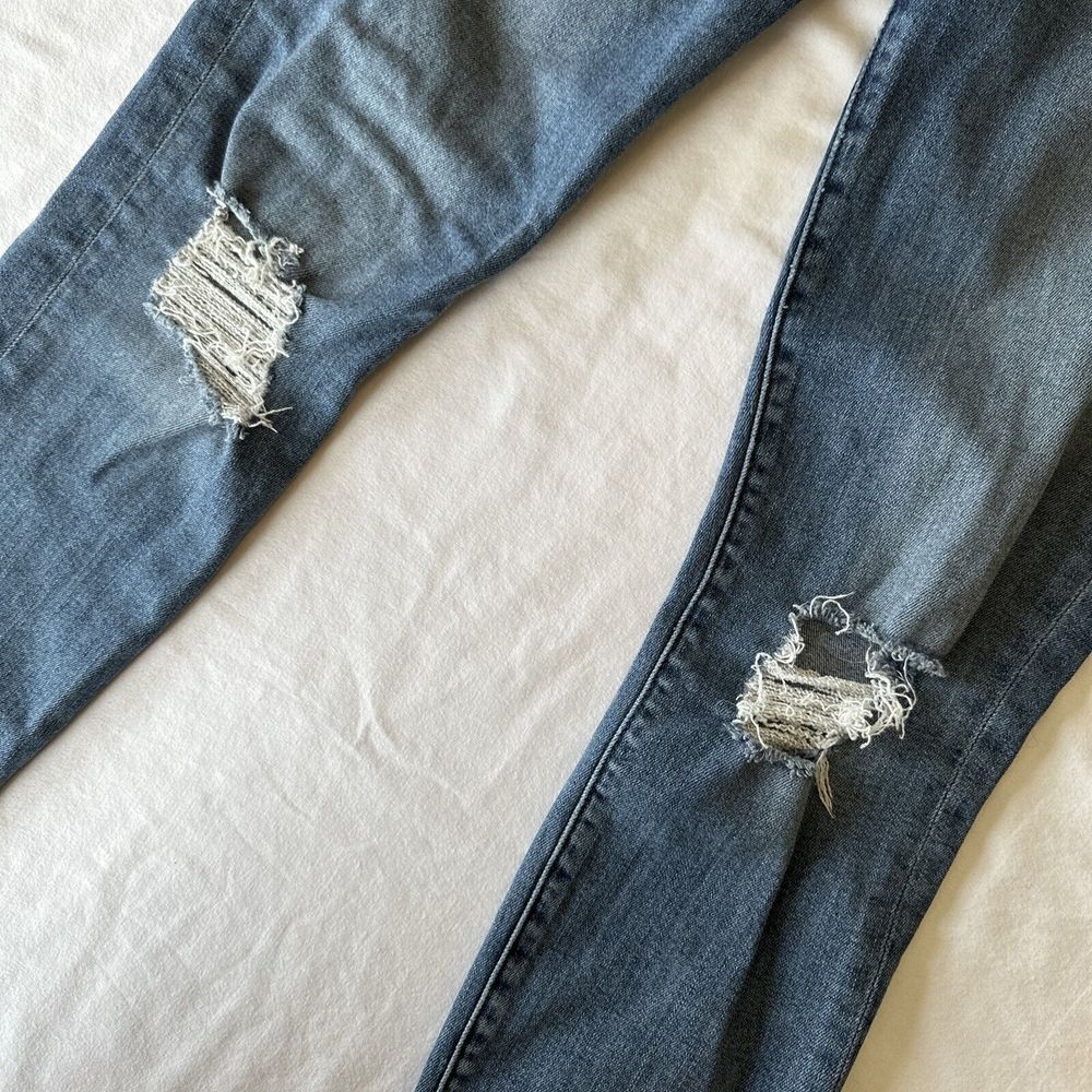 FRAME Women's Le Skinny De Jeanne Dark Wash Jeans Size 27 Distressed Stretch - Picture 8 of 12